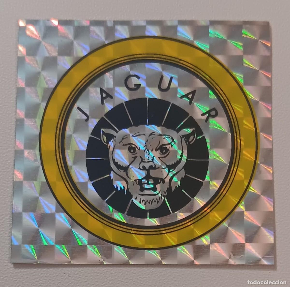 Pegatinas de colecci&oacute;n: ANTIGUA PEGATINA ADHESIVO METALIZADA ESCUDO LOGO COCHE JAGUAR A&Ntilde;OS 80
