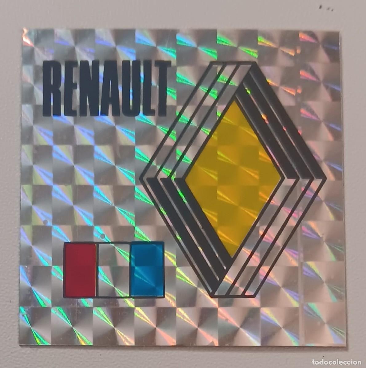 Pegatinas de colecci&oacute;n: ANTIGUA PEGATINA ADHESIVO METALIZADA ESCUDO LOGO COCHE RENAULT A&Ntilde;OS 80