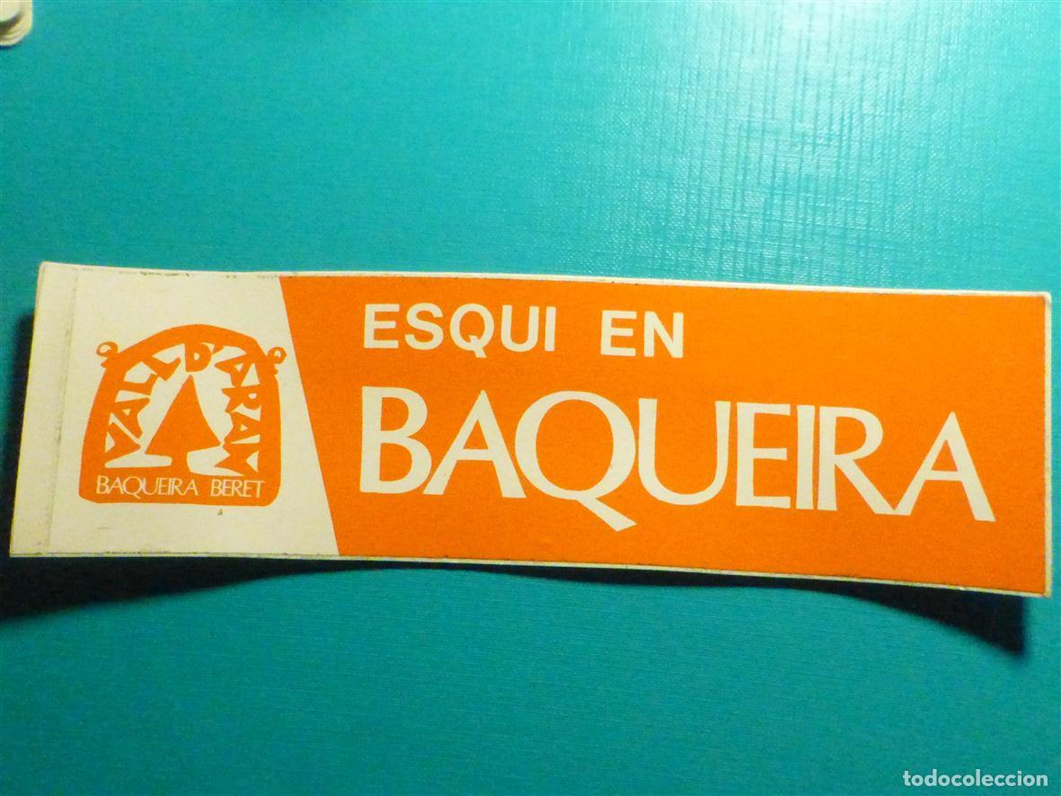 Pegatinas de colecci&oacute;n: Pegatina, Adhesivo Monta&ntilde;a, Ski, Squ&iacute;, Deportes Invierno - Esqu&iacute; en Baqueira, Beret 20 x 6 cm.