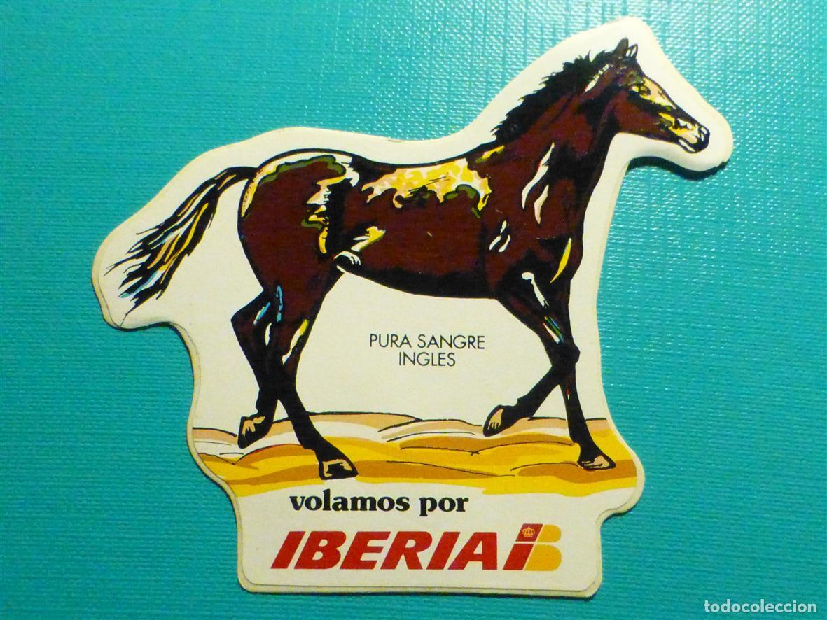 Pegatinas de colecci&oacute;n: Pegatina, Adhesivo - Volamos con Iberia - 8,5 x 9 cm.