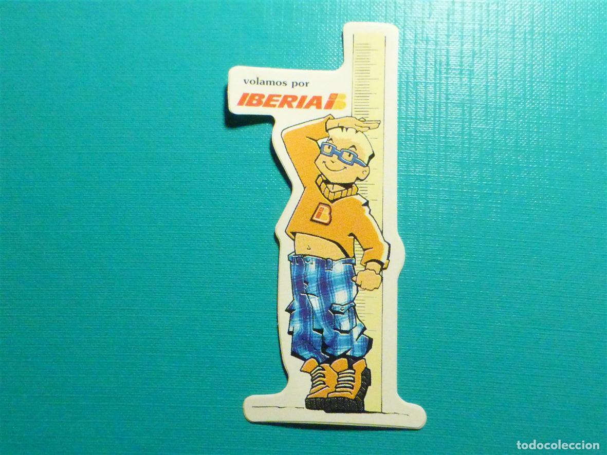 Pegatinas de colecci&oacute;n: Pegatina, Adhesivo - Volamos con Iberia - 5 x 10,5 cm.