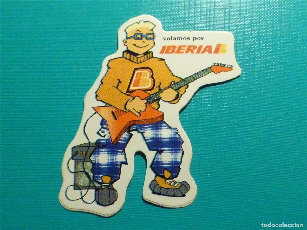 Pegatinas de colecci&oacute;n: Pegatina, Adhesivo - Volamos con Iberia - 7 x 8 cm.