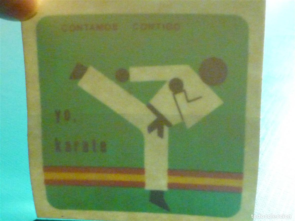 Pegatinas de colecci&oacute;n: Pegatina - Adhesivo - Deportes - Contamos contigo - Yo Karate - 8 x 8 cm. p/ Cristal
