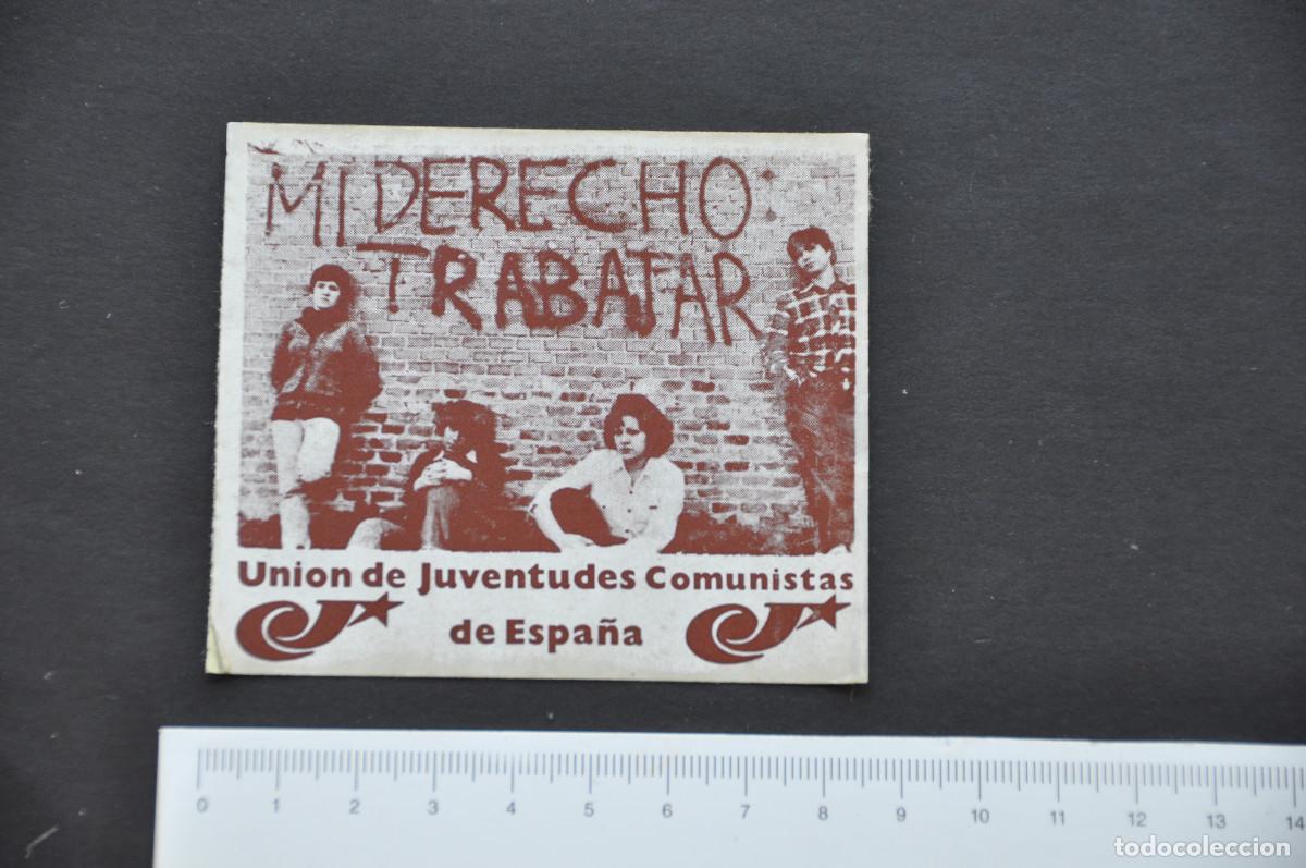 Pegatinas de colecci&oacute;n: PEGATINA POLITICA - UNION DE JUVENTUDES COMUNISTAS DE ESPA&Ntilde;A