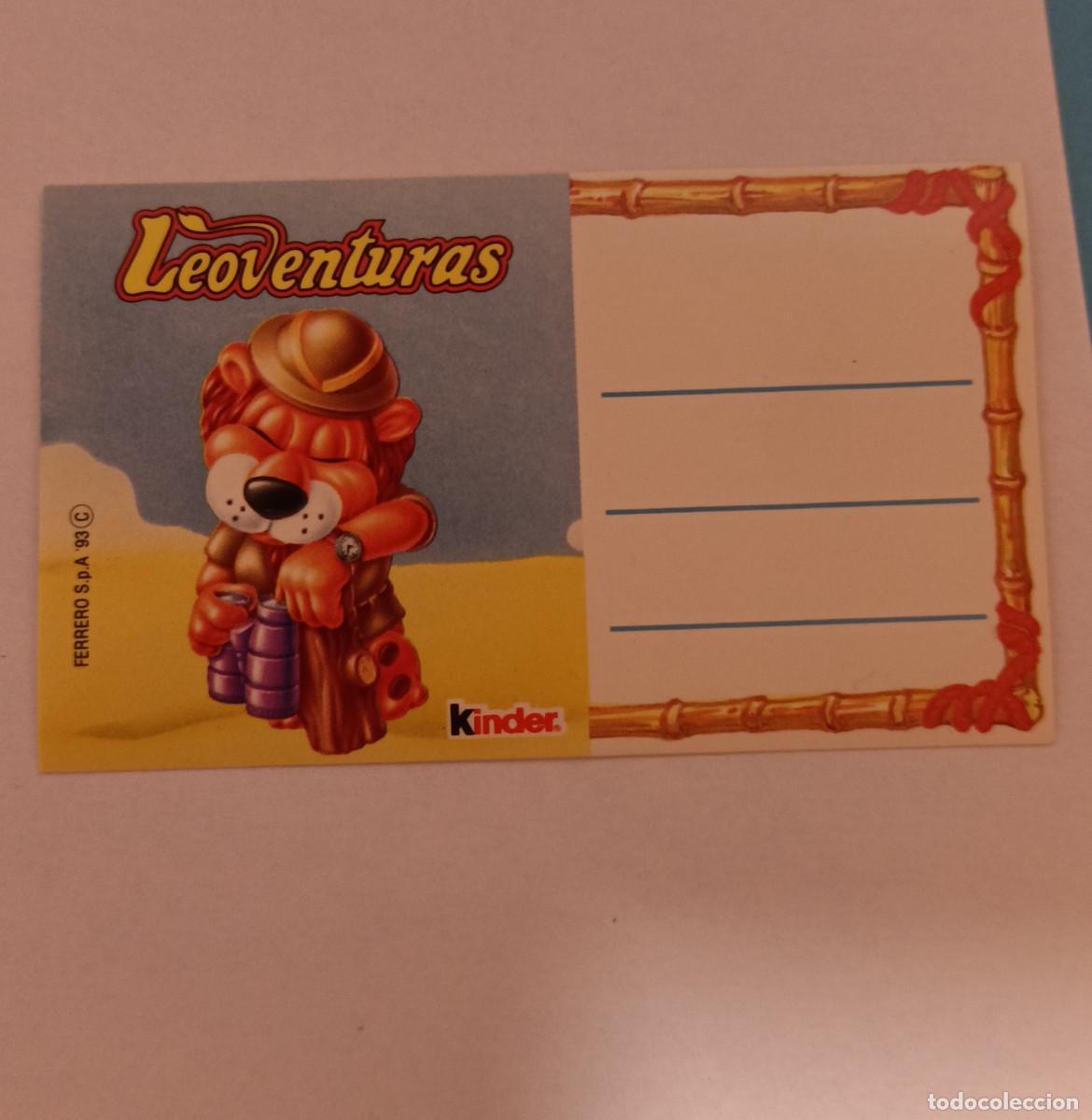 Pegatinas de colecci&oacute;n: kinder cromo pegatina chocolate leo ventura leovenura leones sticker a&ntilde;os 90 antiguo