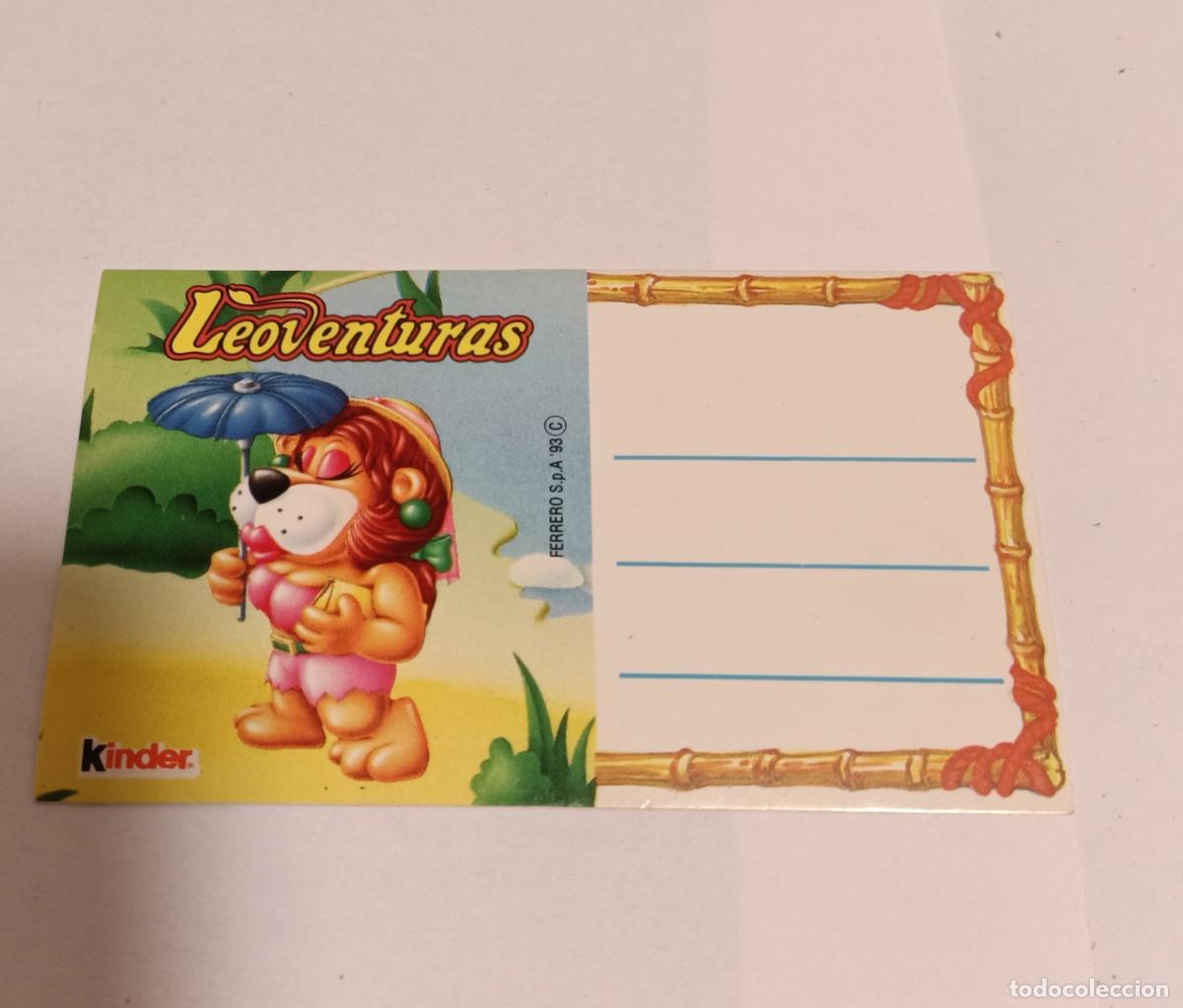Pegatinas de colecci&oacute;n: kinder cromo pegatina chocolate leo ventura leovenura leones sticker a&ntilde;os 90 antiguo