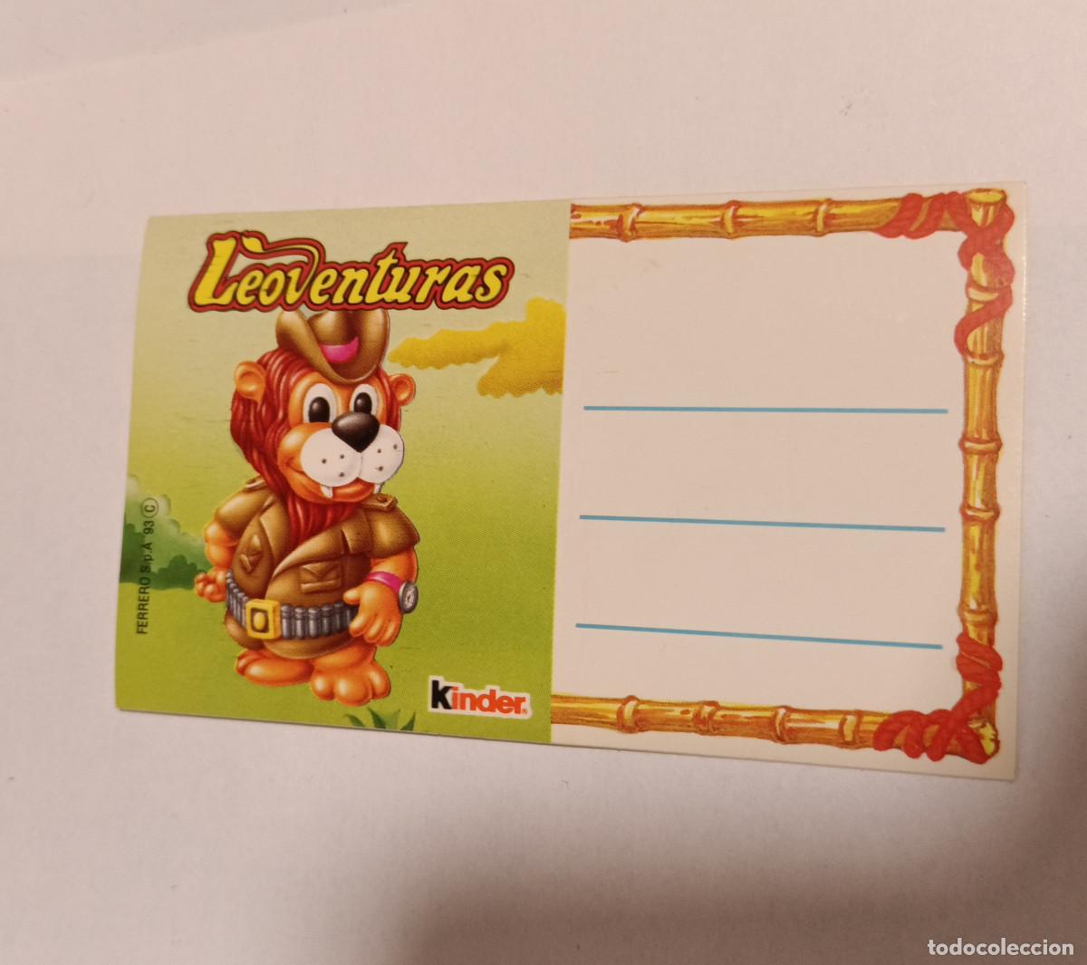 Pegatinas de colecci&oacute;n: kinder cromo pegatina chocolate leo ventura leovenura leones sticker a&ntilde;os 90 antiguo