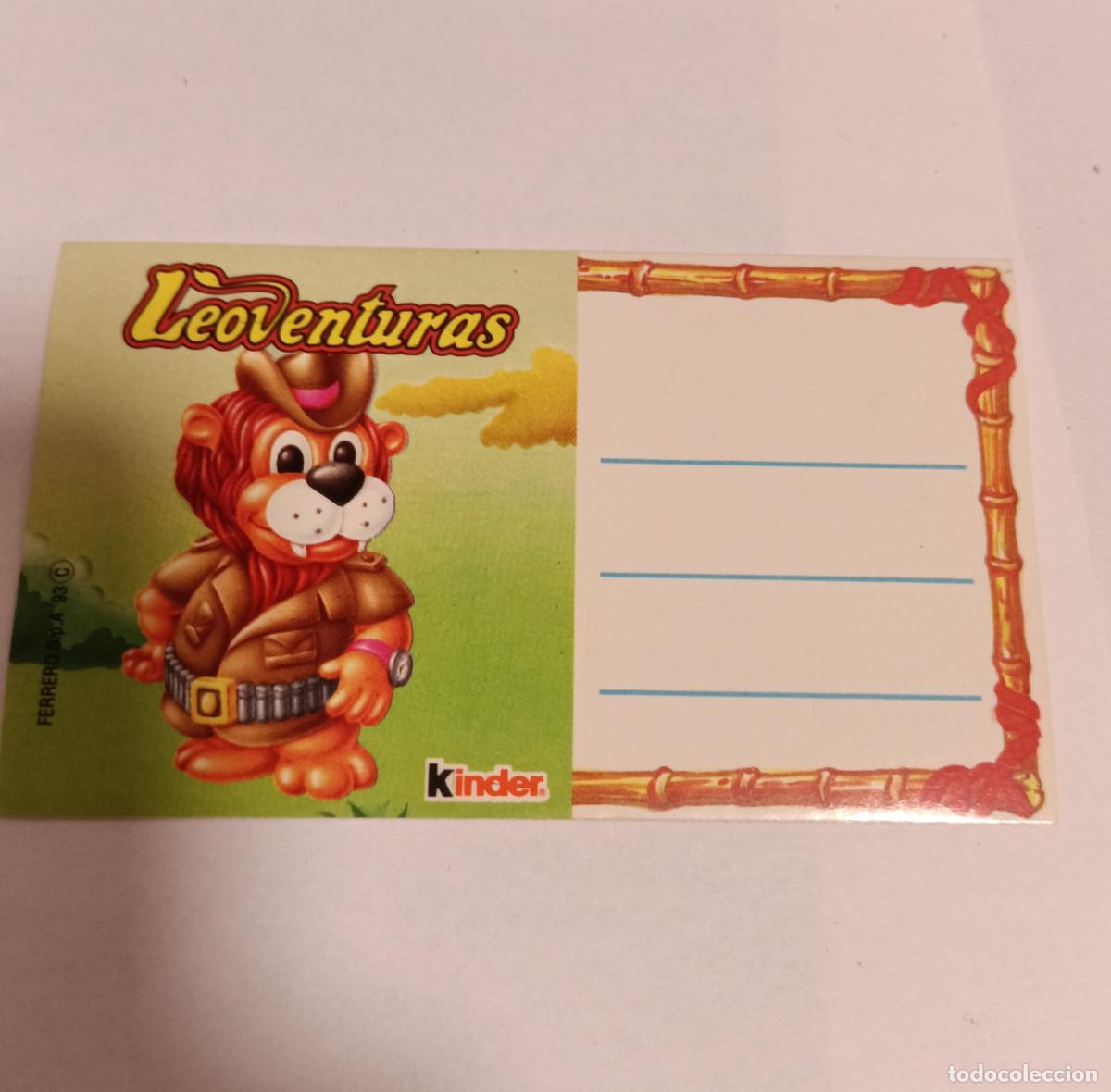Pegatinas de colecci&oacute;n: kinder cromo pegatina chocolate leo ventura leovenura leones sticker a&ntilde;os 90 antiguo