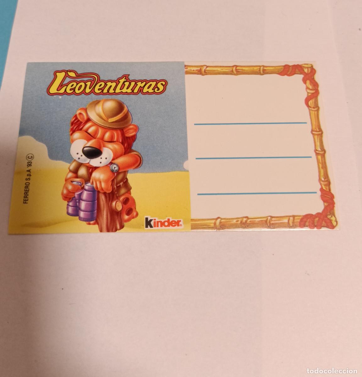 Pegatinas de colecci&oacute;n: kinder cromo pegatina chocolate leo ventura leovenura leones sticker a&ntilde;os 90 antiguo