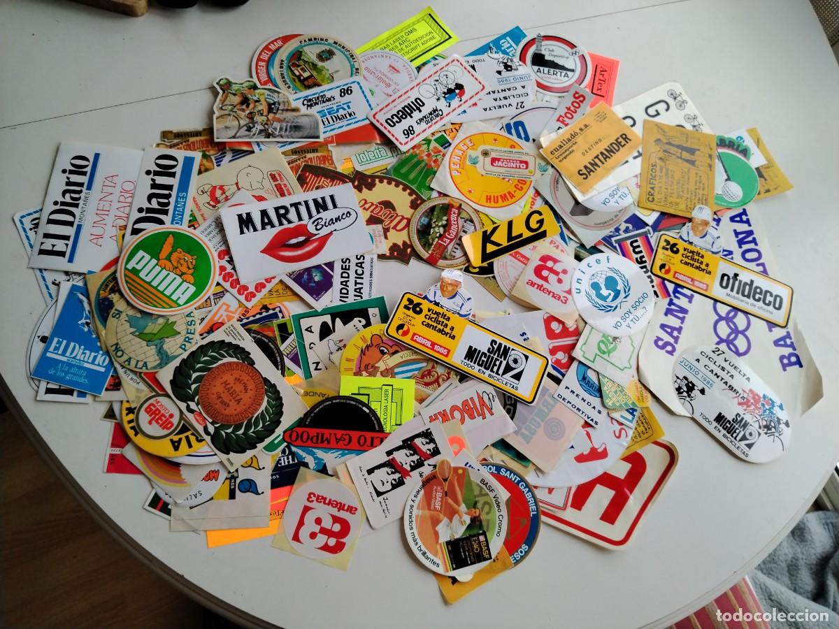 Pegatinas de colecci&oacute;n: Lote de unos 500 gramos de pegatinas a&ntilde;os 80 90