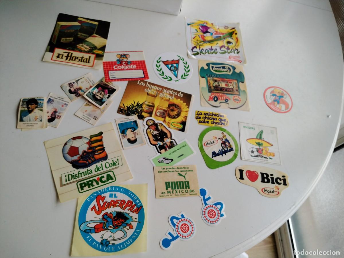 Pegatinas de colecci&oacute;n: Lote de pegatinas y cromos bimbocao f&uacute;tbol 91-92