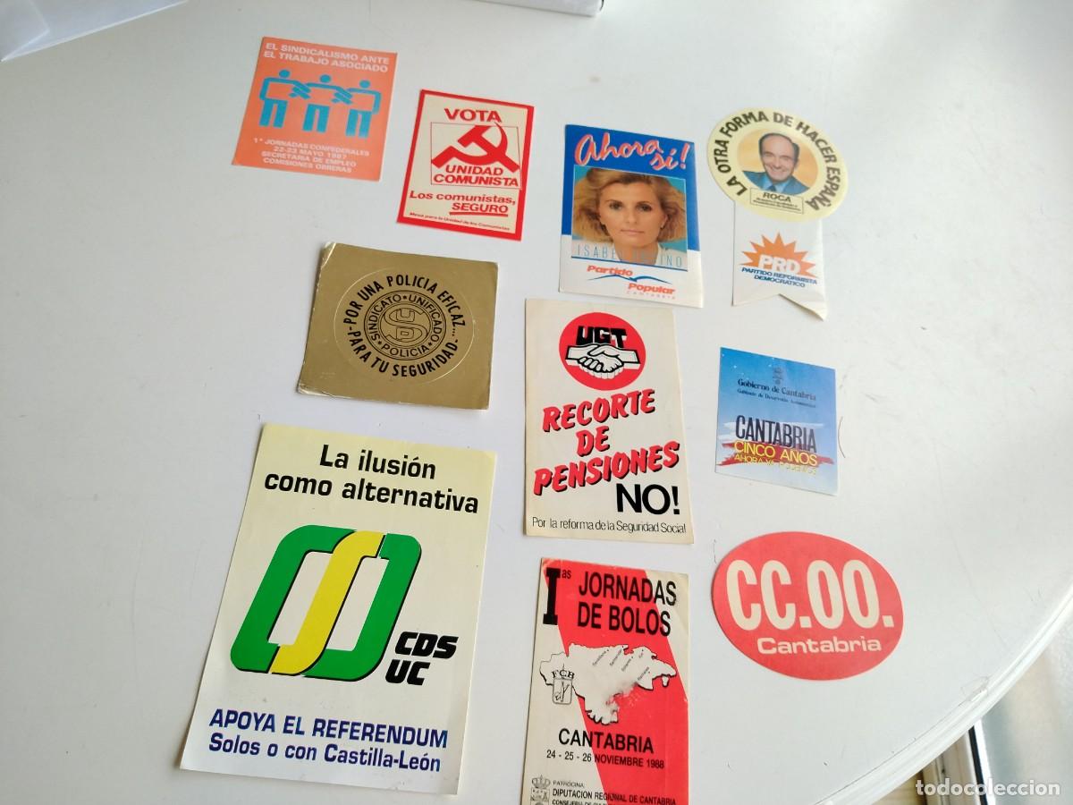 Pegatinas de colecci&oacute;n: Lote de pegatinas pol&iacute;ticas