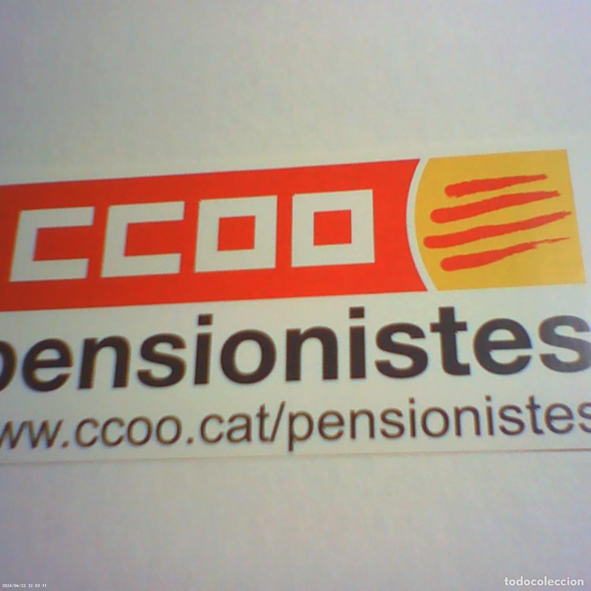 Pegatinas de colecci&oacute;n: pegatina adhesivo ccoo pensionistes 2026