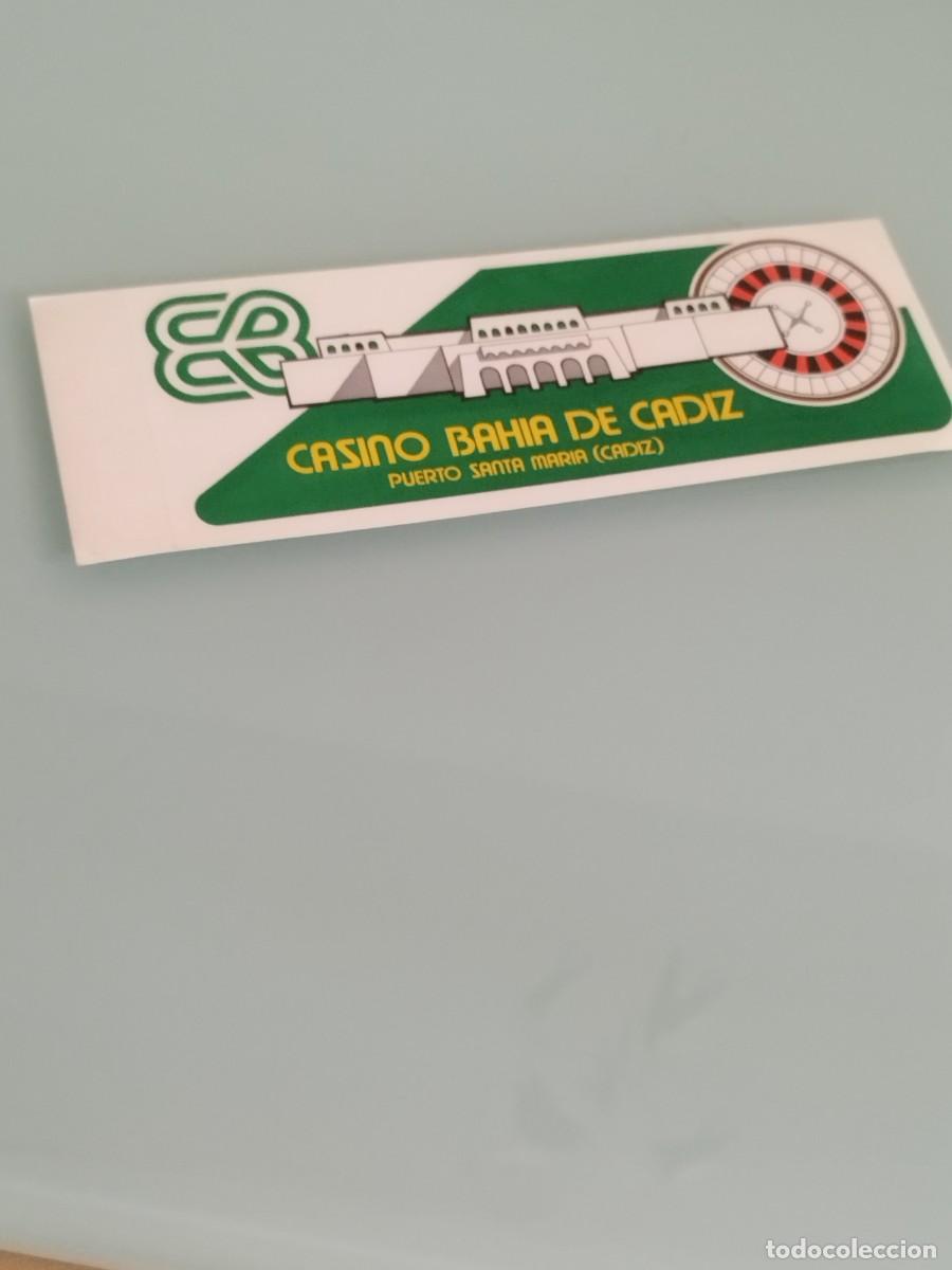 Pegatinas de colecci&oacute;n: Pegatina, adhesivo publicidad Casino Bah&iacute;a de C&aacute;diz, situado en El Puerto de Santa Mar&iacute;a.