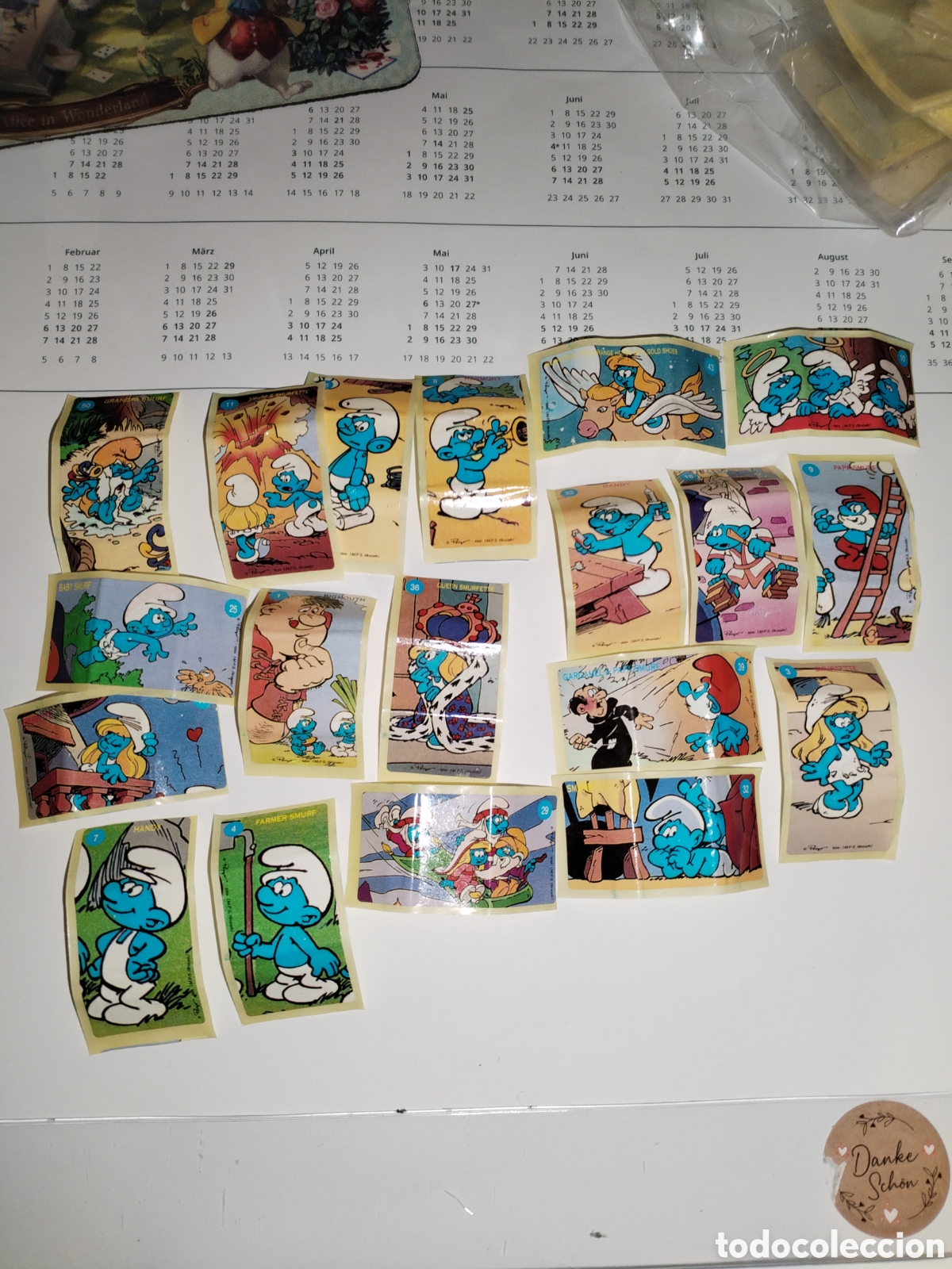 Pegatinas de colecci&oacute;n: Smurfs dunkin pegatinas chicles cromos bubble gum
