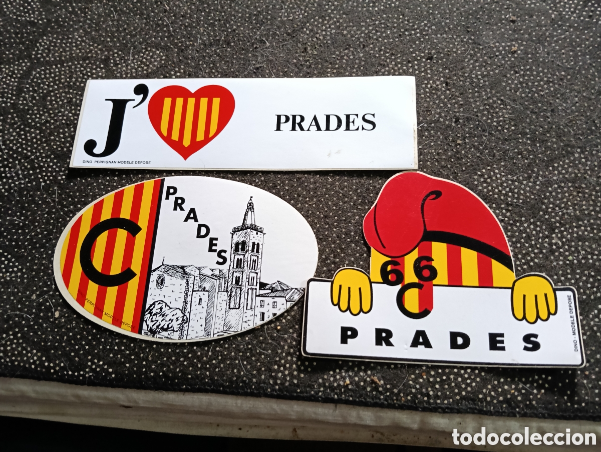 Pegatinas de colecci&oacute;n: Lote de 3 pegatina (Yo quiero PRADES) TARRAGONA