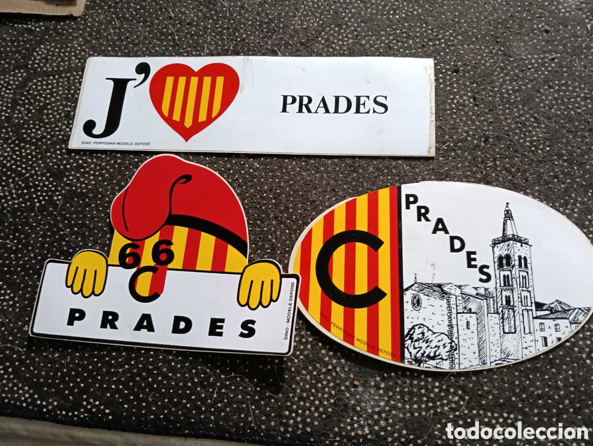 Pegatinas de colecci&oacute;n: Lote de 3 pegatina (Yo quiero PRADES) TARRAGONA