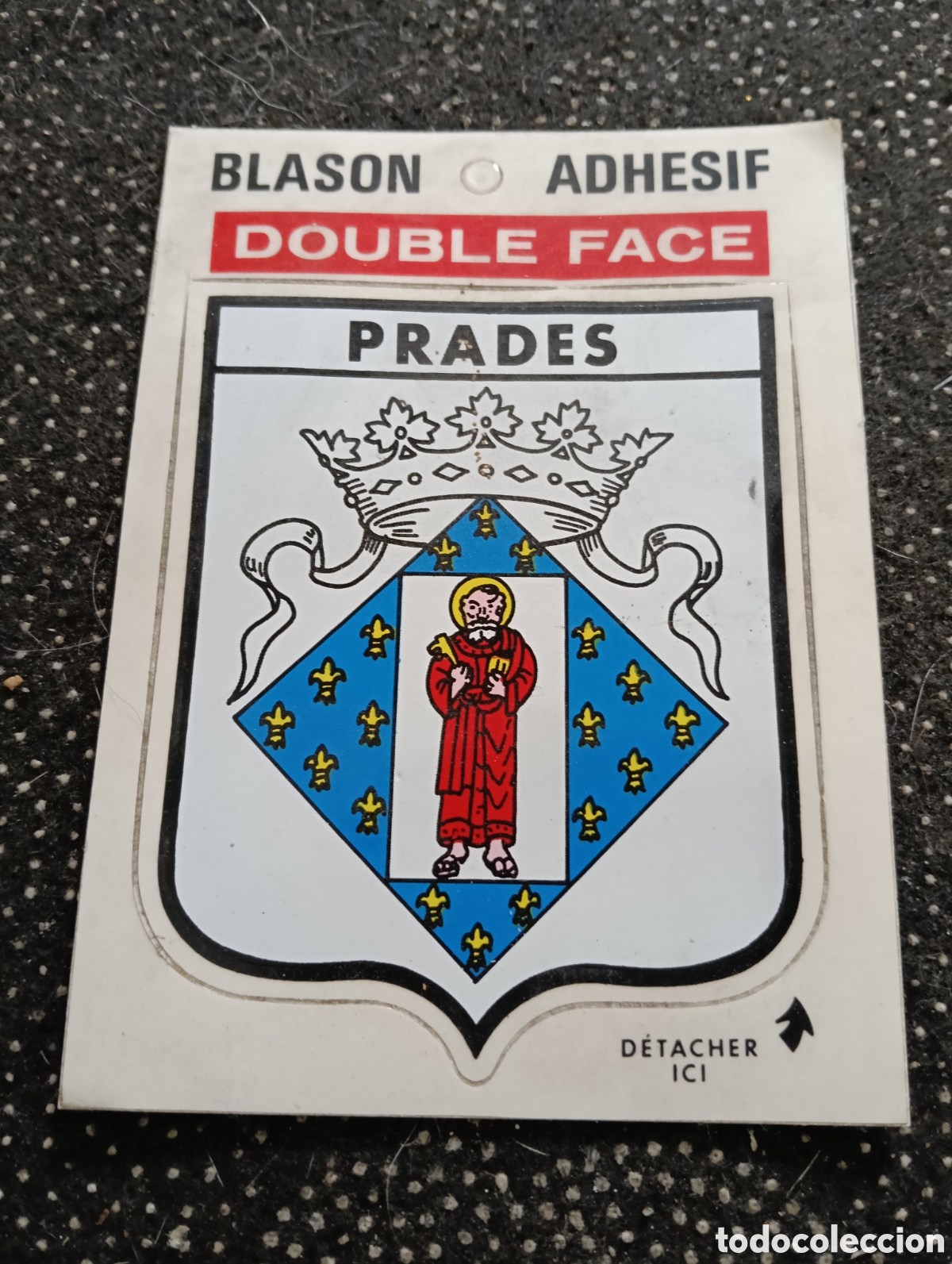 Pegatinas de colecci&oacute;n: Blaso o pegatina de PRADES TARRAGONA 1980 nueva sin estrenar. Mide 11 x 8 cm