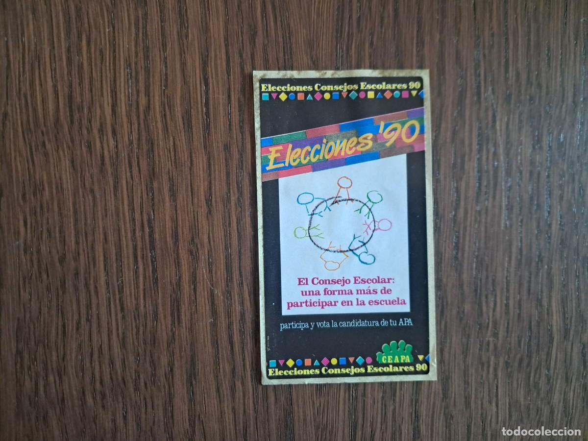 Pegatinas de colecci&oacute;n: pegatina, elecciones a consejos escolares, a&ntilde;o 1990, CEAPA.