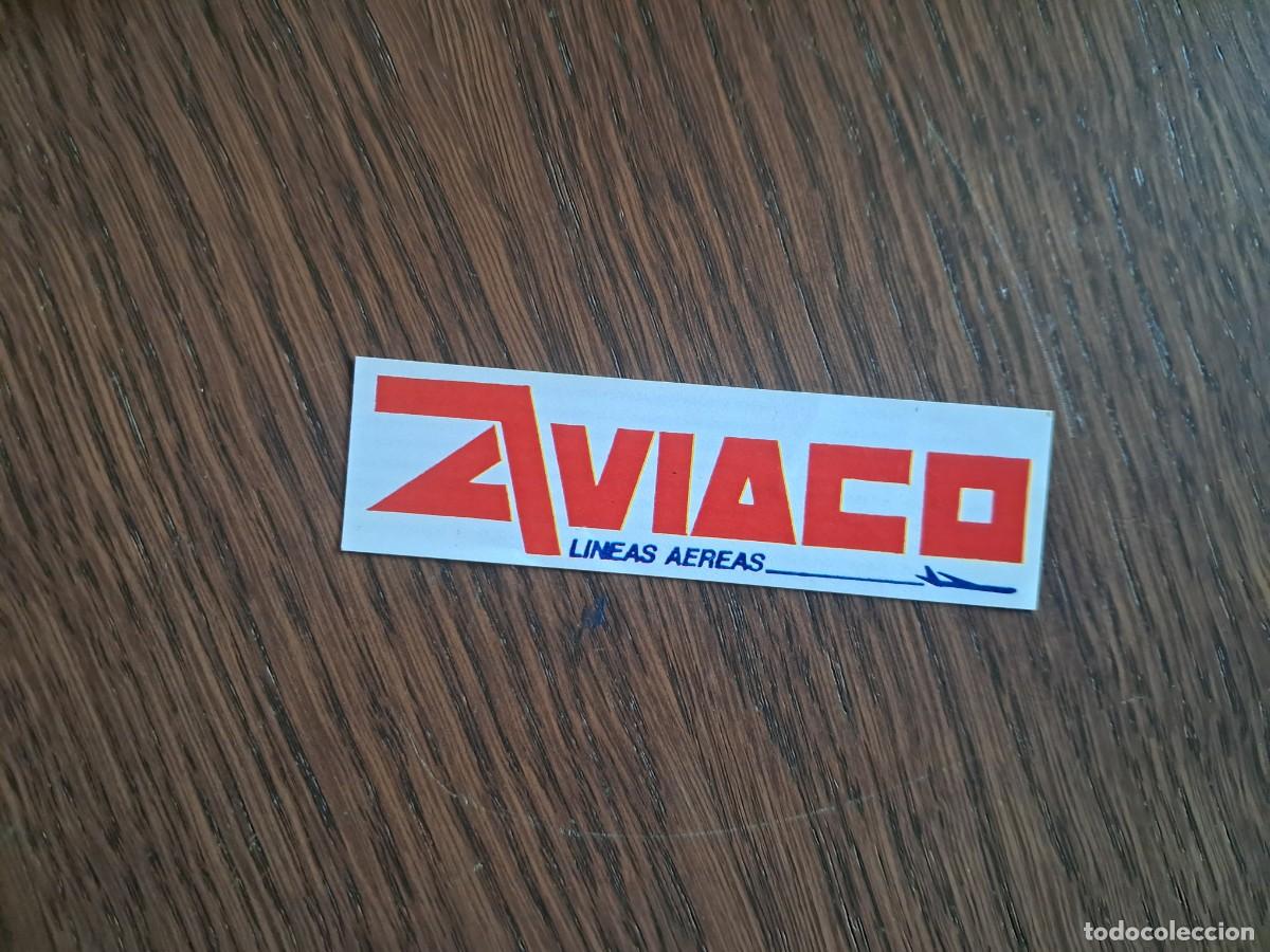 Pegatinas de colecci&oacute;n: pegatina de publicidad, Aviaco, lineas a&eacute;reas.