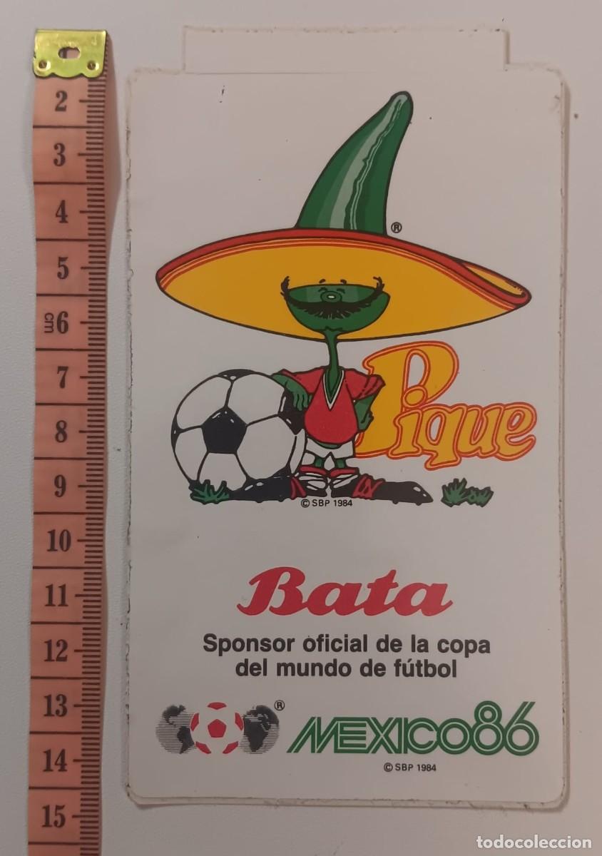 Pegatinas de colecci&oacute;n: ANTIGUA PEGATINA ADHESIVO PUBLICIDAD BATA PIQUE MUNDIAL MEXICO 86 A&Ntilde;OS 80 NUNCA PEGADA