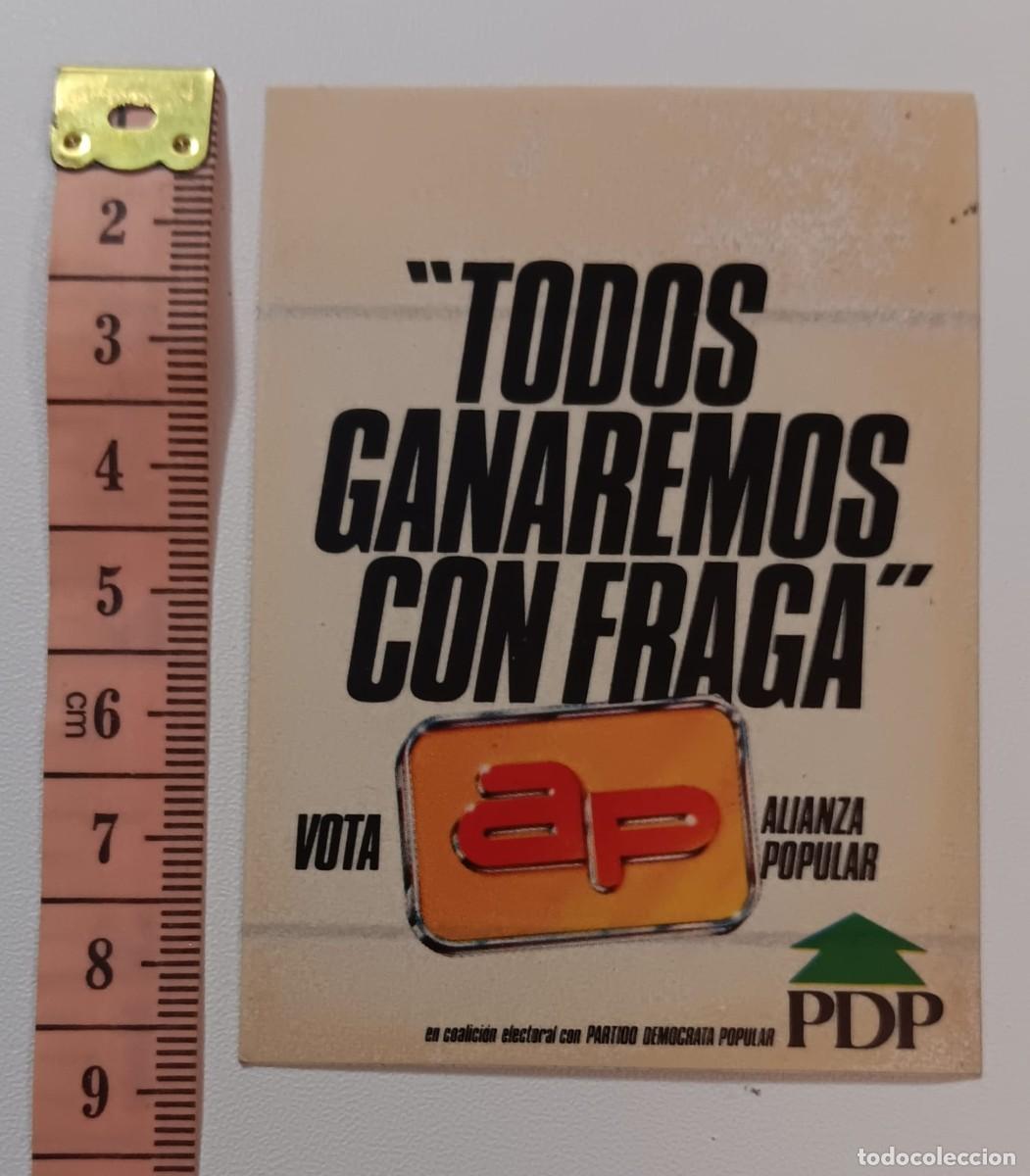 Pegatinas de colecci&oacute;n: ANTIGUA PEGATINA ADHESIVO PUBLICIDAD POLITICA AP ALIANZA POPULAR A&Ntilde;OS 80 NUNCA PEGADA