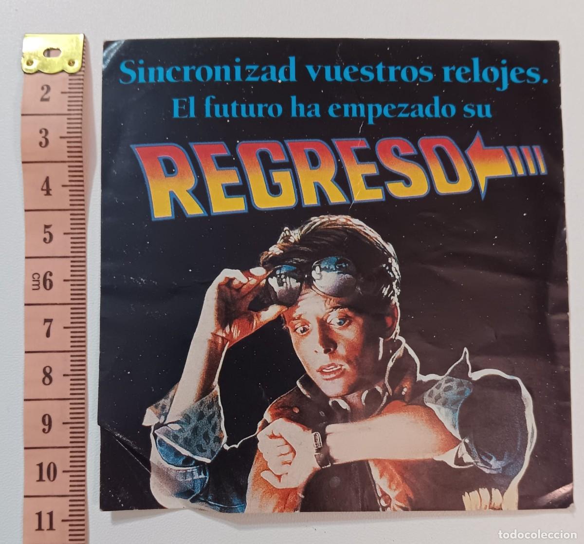 Pegatinas de colecci&oacute;n: ANTIGUA PEGATINA ADHESIVO PUBLICIDAD VIDEOCLUB REGRESO AL FUTURO A&Ntilde;OS 80 NUNCA PEGADA