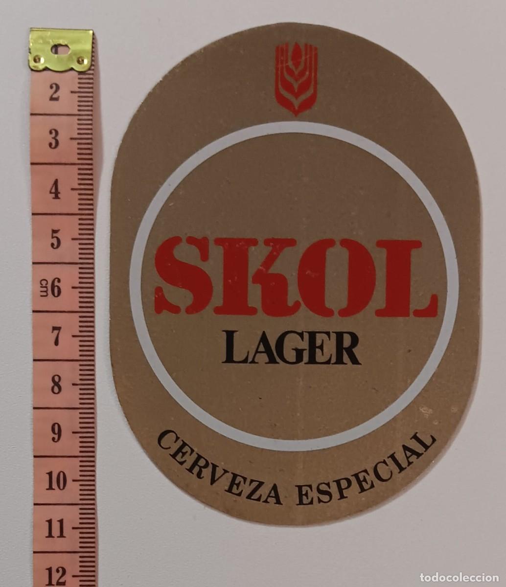 Pegatinas de colecci&oacute;n: ANTIGUA PEGATINA ADHESIVO PUBLICIDAD CERVEZA SKOL A&Ntilde;OS 80 NUNCA PEGADA