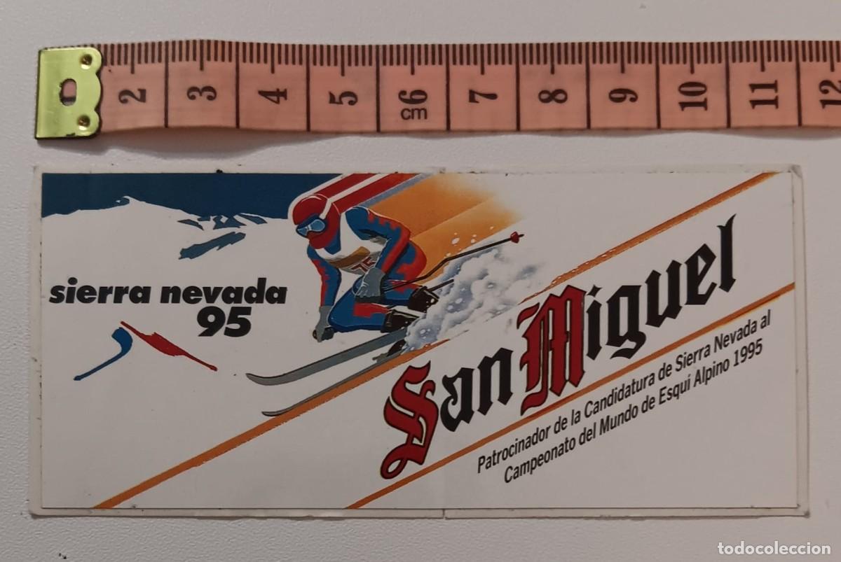 Pegatinas de colecci&oacute;n: ANTIGUA PEGATINA ADHESIVO PUBLICIDAD CERVEZA SAN MIGUEL A&Ntilde;OS 90 NUNCA PEGADA