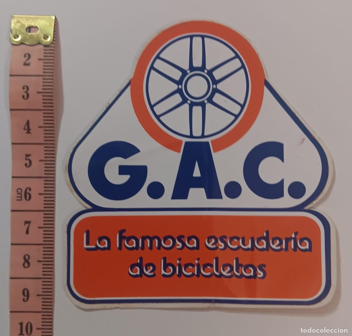 Pegatinas de colecci&oacute;n: ANTIGUA PEGATINA ADHESIVO PUBLICIDAD GAC BICICLETAS A&Ntilde;OS 80 NUNCA PEGADA