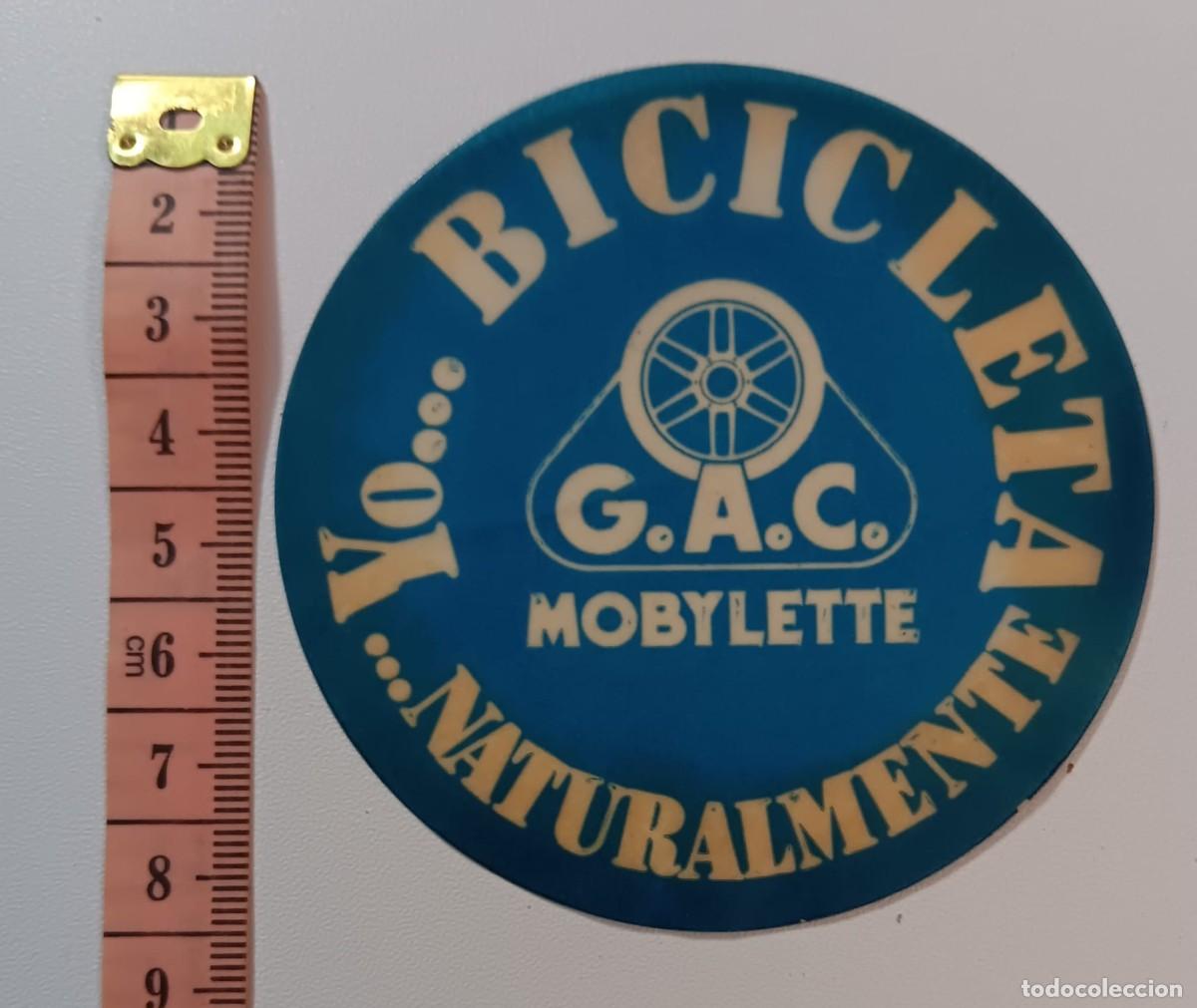 Pegatinas de colecci&oacute;n: ANTIGUA PEGATINA ADHESIVO PUBLICIDAD GAC MOBILETTE BICICLETAS A&Ntilde;OS 80 SIN TRASERA