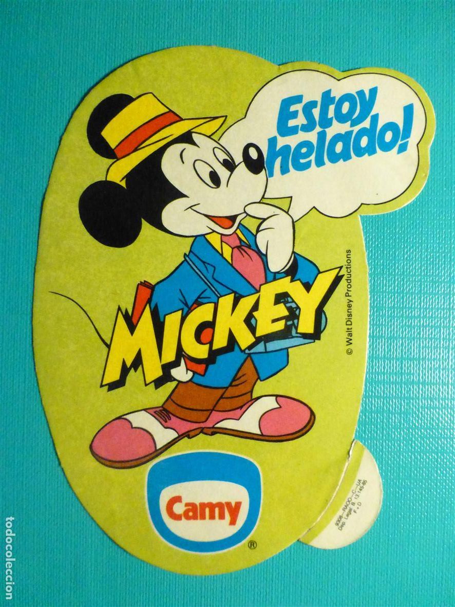 Pegatinas de colecci&oacute;n: Pegatina Adhesiva Tiendas Alimentaci&oacute;n A&ntilde;os 80&acute;s - Helados Camy - Mikey, Estoy - 8,5 x 10,5 cm