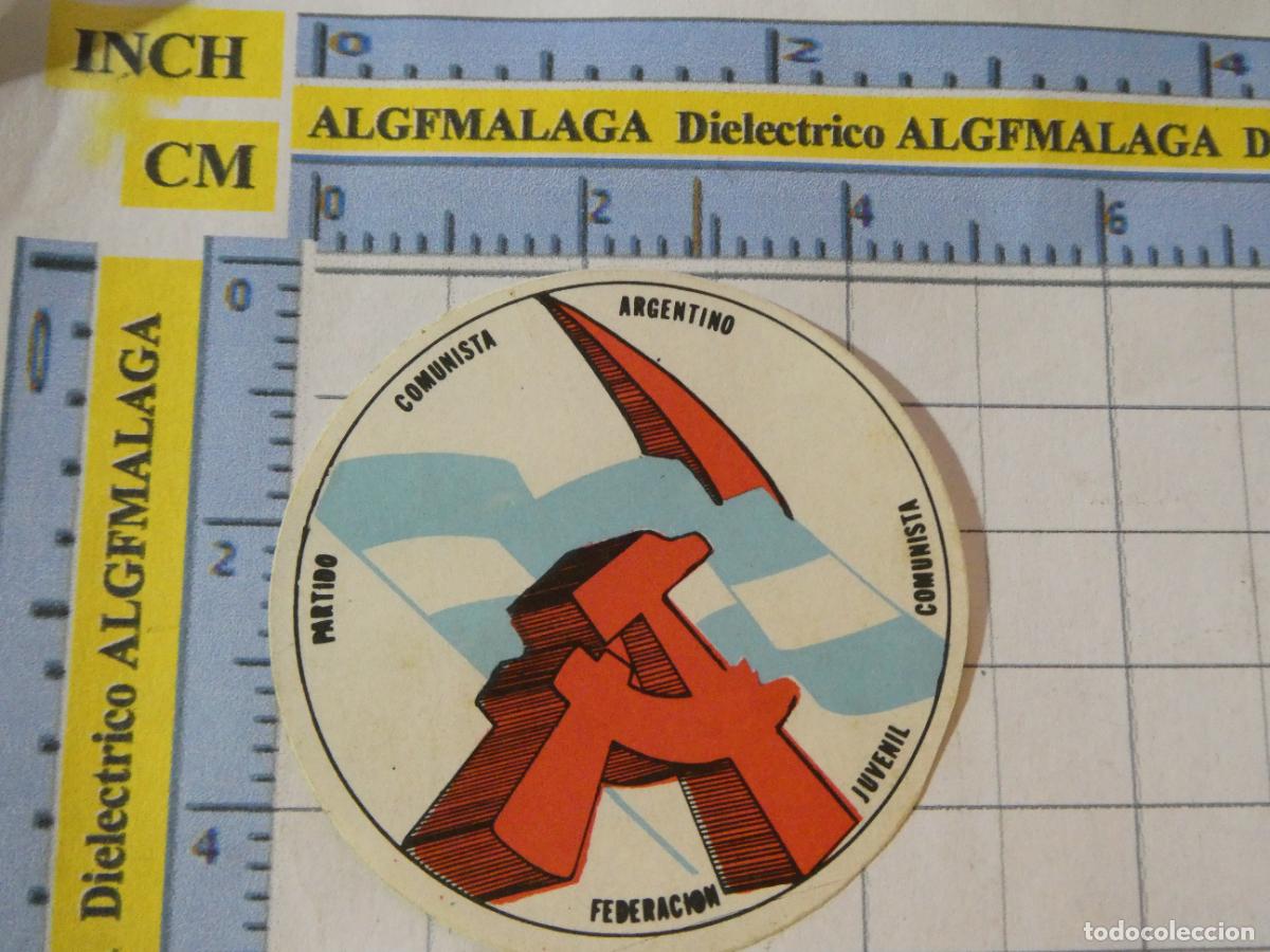 Pegatinas de colecci&oacute;n: PEGATINA POL&Iacute;TICO SINDICAL. PARTIDO COMUNISTA ARGENTINO. FEDERACI&Oacute;N JUVENIL ARGENTINA. 1