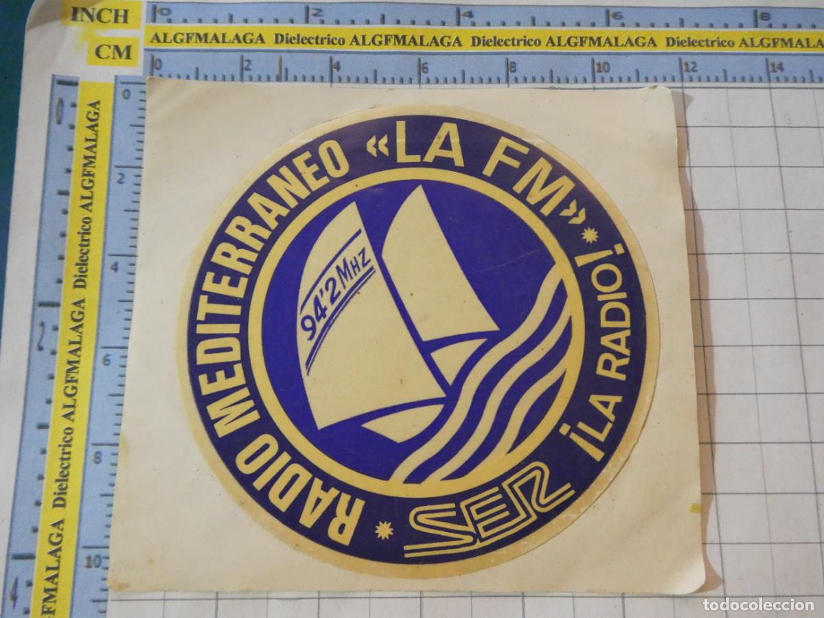 Pegatinas de colecci&oacute;n: PEGATINA DE RADIO TELEVISI&Oacute;N. CADENA EMISORA SER RADIO MEDITERRANEO LA FM. 27