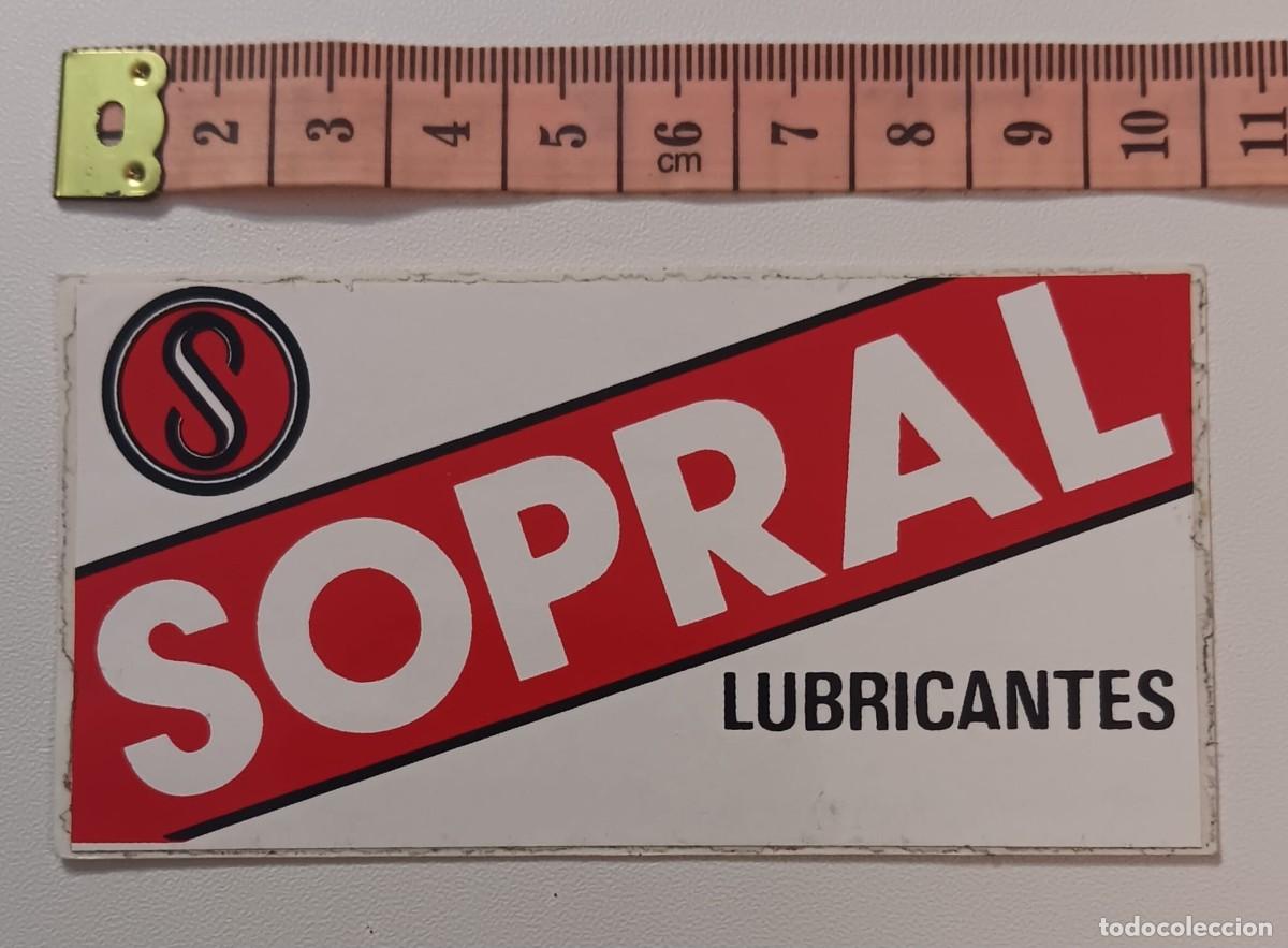 Pegatinas de colecci&oacute;n: ANTIGUA PEGATINA ADHESIVO PUBLICIDAD MOTOS MOTOR COCHES LUBRICANTES SOPRAL A&Ntilde;OS 80 NUNCA PEGADA