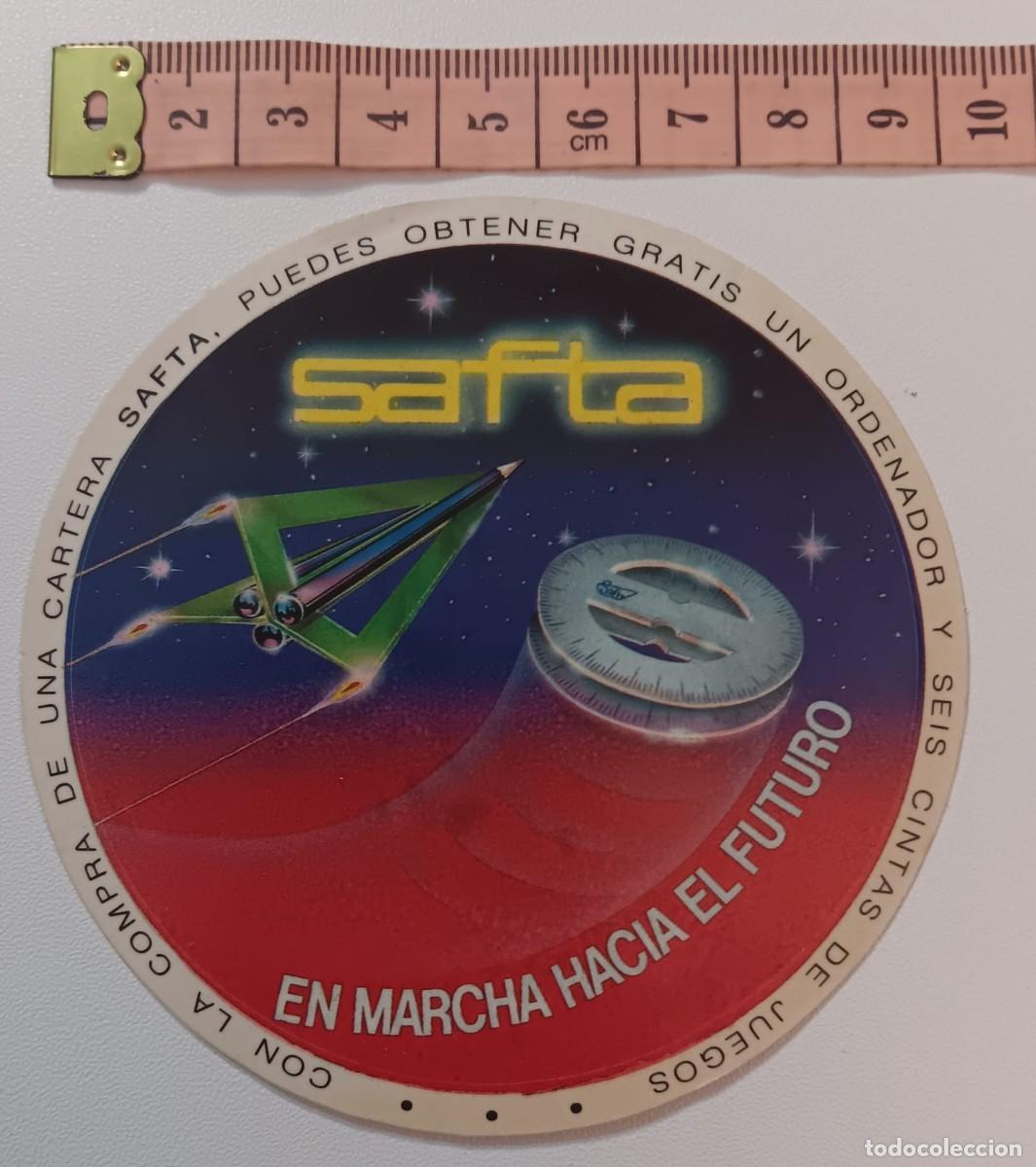 Pegatinas de colecci&oacute;n: ANTIGUA PEGATINA ADHESIVO PUBLICIDAD ESTUCHES SAFTA A&Ntilde;OS 80 NUNCA PEGADA
