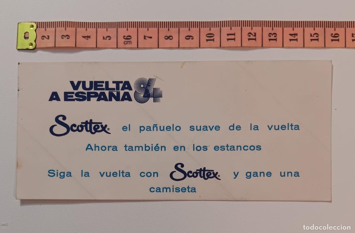 Pegatinas de colecci&oacute;n: ANTIGUA PEGATINA ADHESIVO PUBLICIDAD VUELTA CICLISTA ESPA&Ntilde;A 84 SCOTTEX A&Ntilde;OS 80 NUNCA PEGADA