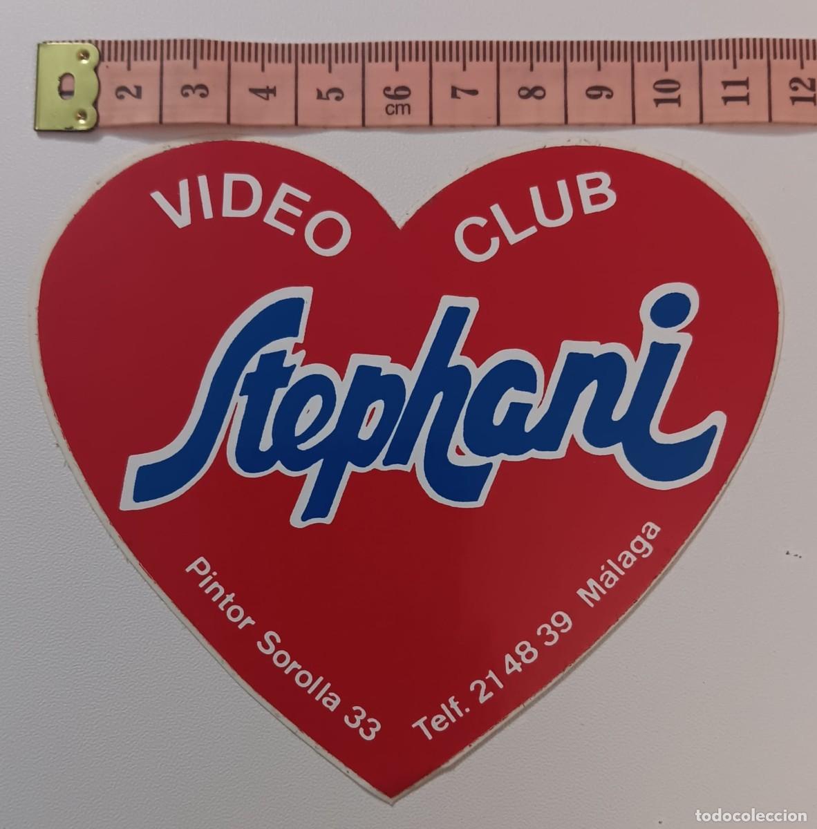 Pegatinas de colecci&oacute;n: ANTIGUA PEGATINA ADHESIVO PUBLICIDAD VIDEOCLUB DE BARRIO STEPHANI A&Ntilde;OS 80 NUNCA PEGADA