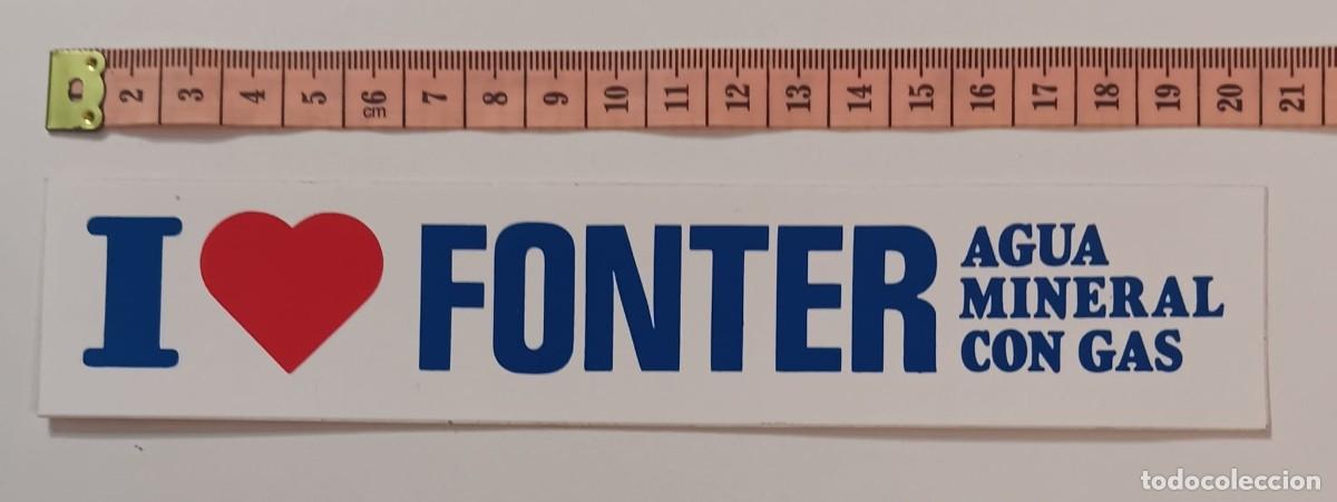 Pegatinas de colecci&oacute;n: ANTIGUA PEGATINA ADHESIVO PUBLICIDAD AGUA FONTER A&Ntilde;OS 80 NUNCA PEGADA