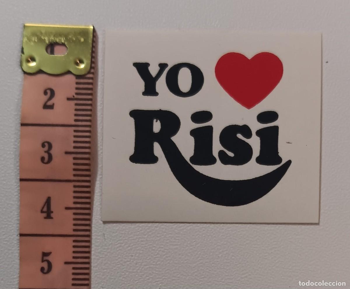 Pegatinas de colecci&oacute;n: ANTIGUA PEGATINA ADHESIVO PUBLICIDAD RISI A&Ntilde;OS 80 NUNCA PEGADA