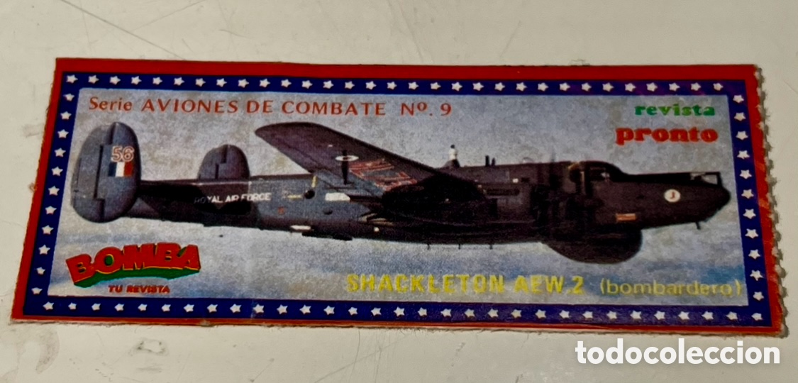 Pegatinas de colecci&oacute;n: Pegatina. Revista PRONTO. Serie Aviones de Combate. A&ntilde;os 70.