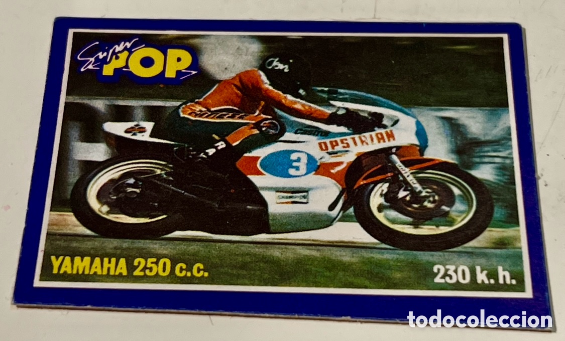 Pegatinas de colecci&oacute;n: Pegatina. Revista S&Uacute;PER POP. Yamaha 250 cc. A&ntilde;os 70.