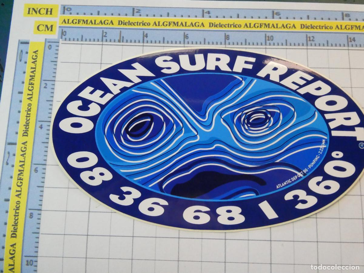 Pegatinas de colecci&oacute;n: PEGATINA MARCAS DE ROPA. SURF SURFING SURFEROS. OCEAN SURF REPORT. 38
