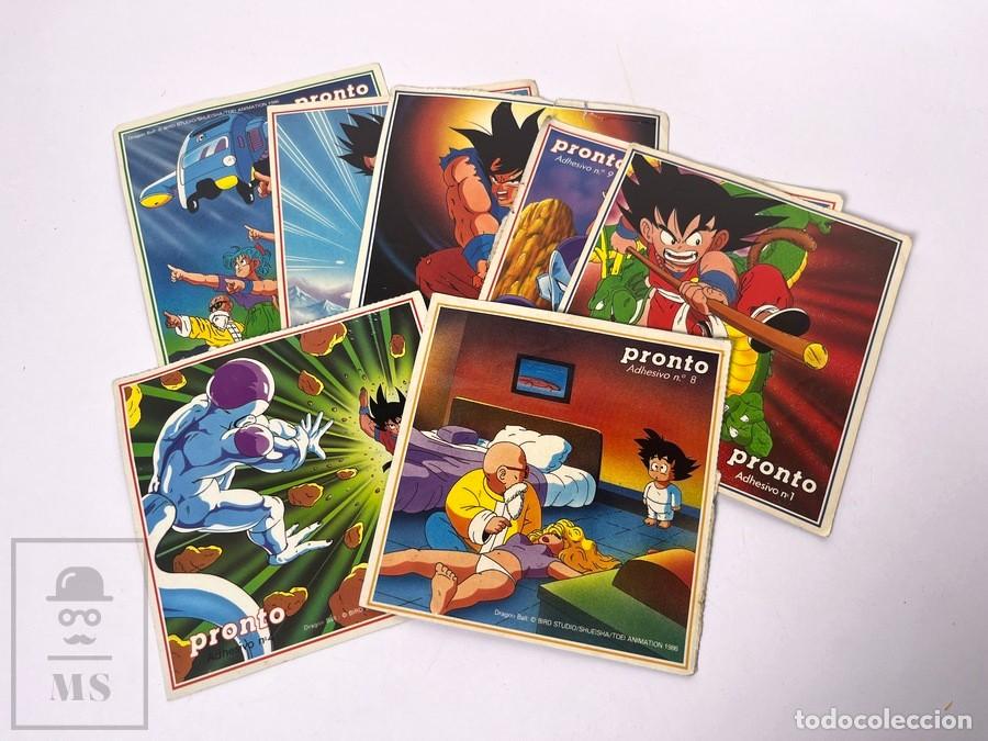Pegatinas de colecci&oacute;n: Conjunto de 7 pegatinas - Dragon Ball / Bola de Drac - Revista Pronto - A&ntilde;os 90