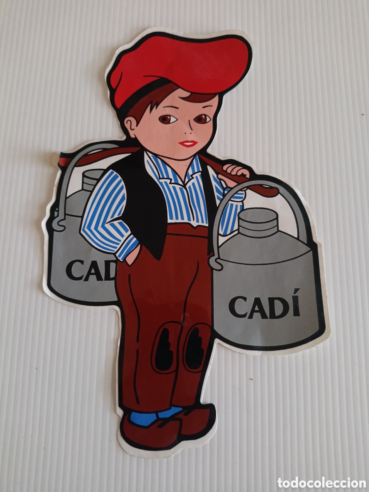 Pegatinas de colecci&oacute;n: Antigua pegatina leche Cadi