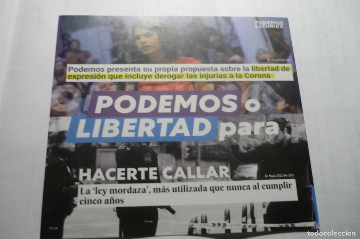 Sammlung von Aufklebern: pegatina politica podemos asturias