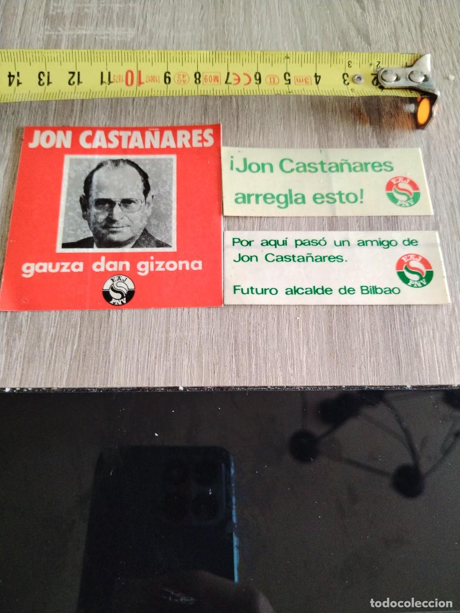 Pegatinas de colecci&oacute;n: Jon Casta&ntilde;ares- futuro alcalde de Bilbao,