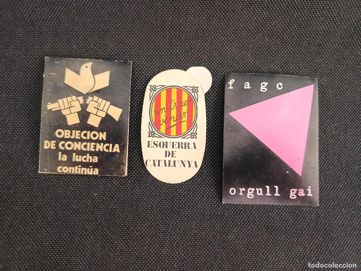 Pegatinas de colecci&oacute;n: Pegatinas transisiuon FAGC gai Objeccion conciencia Esquerra de catalunya