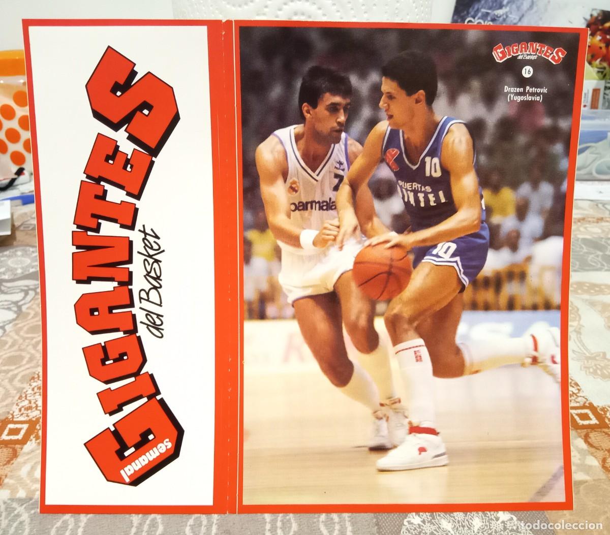 Pegatinas de colecci&oacute;n: PEGATINA STICKER DRAZEN PETROVIC #16 GIGANTES DEL BASKET 1988 ZAPATILLAS KRONOS YUGOSLAVIA