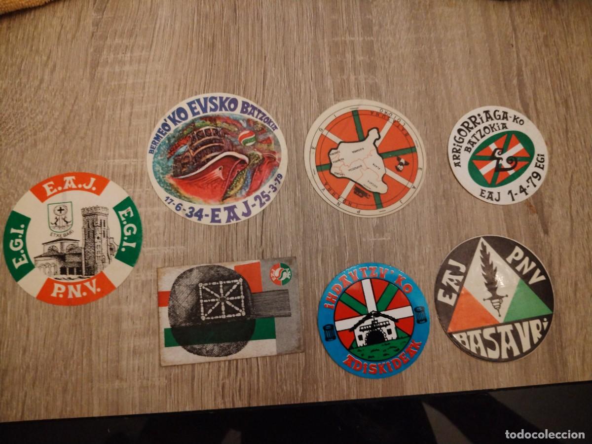 Pegatinas de colecci&oacute;n: Lote de pegatinas pol&iacute;ticas vascas
